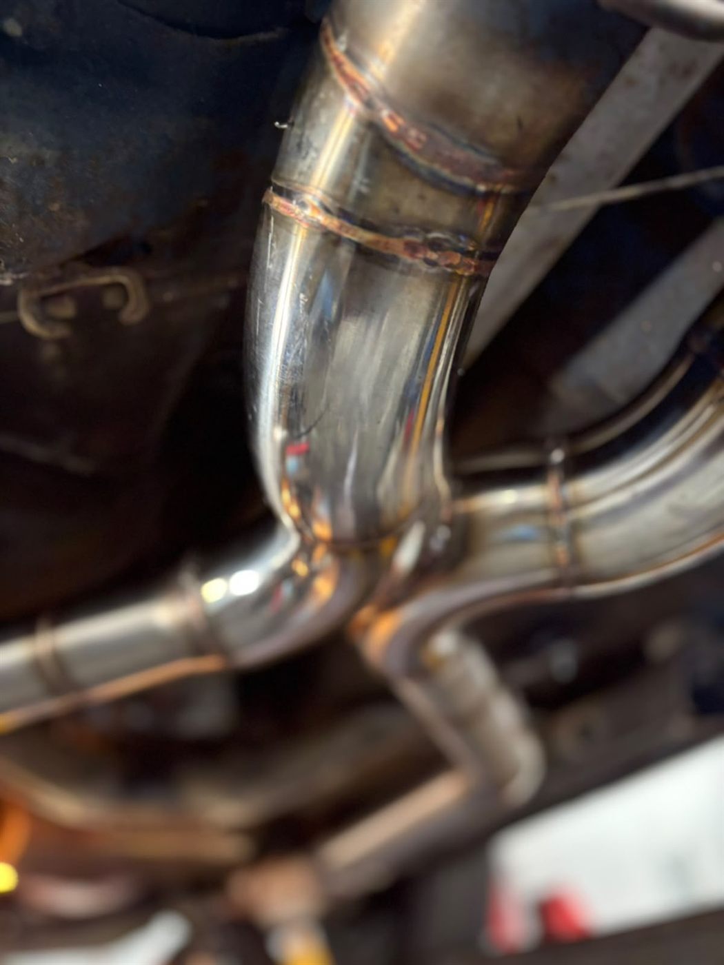 Stainless mid-pipe section